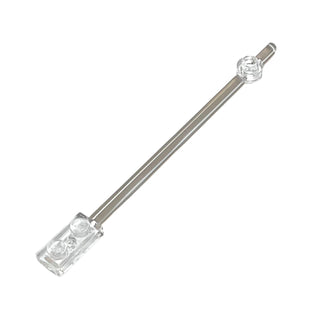 Bar 12L with 1 x 2 Plate End Solid Studs and 1 x 1 Round Plate End, Part# 42445 Part LEGO® Trans-Clear  