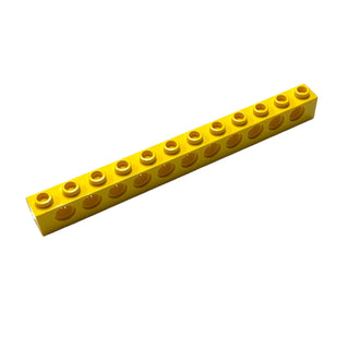 Technic, Brick 1x12 with Holes, Part# 3895 Part LEGO® Yellow  