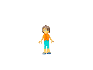 Marco - Dark Turquoise and Yellow Sleeveless Wetsuit, Orange Life Jacket, Dark Blue Sandals, frnd650 Minifigure LEGO®   