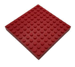 Brick 10x10 without Bottom Tubes, without Cross Supports, Part# 733 Part LEGO® Decent - Red  