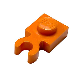 Plate, Modified 1x1 with Open O Clip Thick (Vertical Clip), Part# 4085d Part LEGO® Orange  