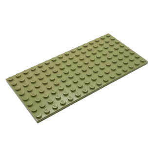 Plate 8x16, Part# 92438 Part LEGO® Olive Green 1 Part