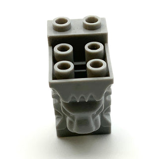 Brick, Modified 2x3x3 with Cutout and Lion Head (6 Hollow Studs), Part# 30274 Part LEGO® Light Bluish Gray  