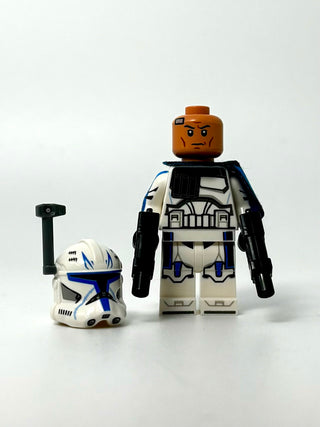 Clone Trooper Captain Rex, 501st Legion (Phase 2) - Blue Cloth Pauldron, Rangefinder, Printed White Arms - sw1315 Minifigure LEGO®   