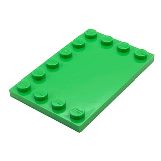 Tile, Modified 4x6 with Studs on Edges, Part# 6180 Part LEGO® Bright Green