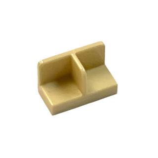 Panel 1x2x1 with Rounded Corners and Center Divider (Minifigure Stand), Part# 93095 Part LEGO® Tan  