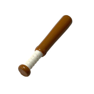 Minifigure, Utensil Baseball Bat 4L with White Grip Handle, Part# 93220pb01 Part LEGO® Medium Nougat