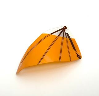 Plastic Triangle 6x12 Wing with Brown Spars and Orange Cloth Pattern, Part# x66px15 Part LEGO® Decent  