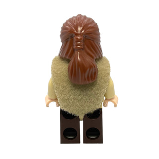 Qui-Gon Jinn - Dark Brown Legs, Poncho, Reddish Brown Beard - sw1334a Minifigure LEGO®