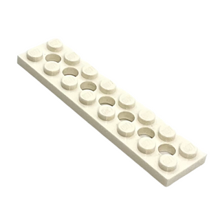 Technic, Plate 2x8 with 7 Holes, Part# 3738 Part LEGO® White