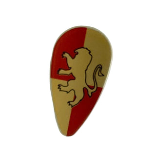 Minifigure, Shield Oval with HP Gryffindor Pattern (Golden Lion), Part# 2586ph1 Part LEGO®