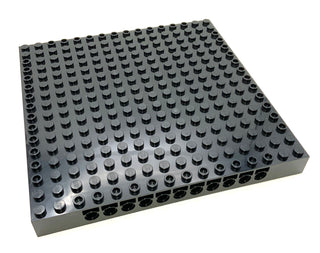 Technic, Brick 16x16x1 1/3 with Holes, Part# 65803  LEGO® Very Good - Black  