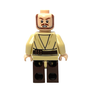 Qui-Gon Jinn - Dark Brown Legs, Poncho, Reddish Brown Beard - sw1334a Minifigure LEGO®