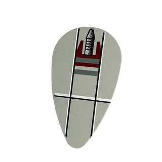 Minifigure, Shield Oval with SW Small Rocket at Top Pattern, Part# 2586px6 Part LEGO®