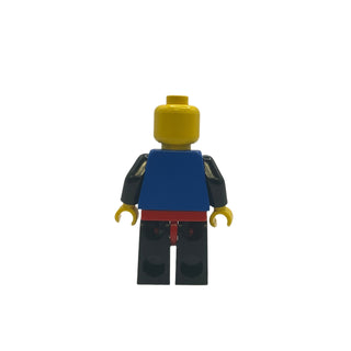 Castle - Black Legs with Red Hips, Dark Gray Grille Helmet, Red Plume, Blue Plastic Cape, Cas181 Minifigure LEGO®