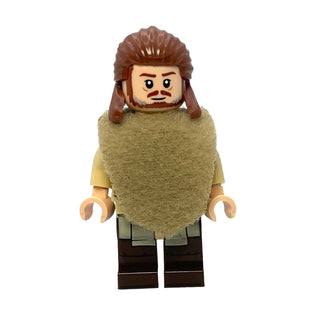 Qui-Gon Jinn - Dark Brown Legs, Poncho, Reddish Brown Beard - sw1334a Minifigure LEGO®