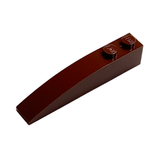 Slope Curved 6x1, Part# 42022 Part LEGO® Reddish Brown  