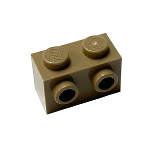 Brick, Modified 1x2 with Studs on 1 Side, Part# 11211 Part LEGO® Dark Tan  