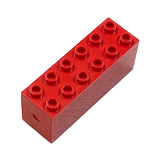 Brick, Modified 2 x 6 x 2 Weight - Bottom Sealed, Dimple on Ends, Part# 73090b Part LEGO® Red-Very Good  