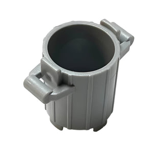 Trash Can Container with 2 Cover Holders, Part# 2439  LEGO® Light Bluish Gray  