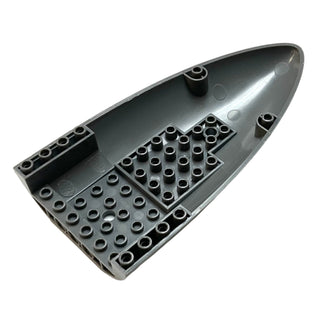 Aircraft Fuselage Forward Bottom Curved 8x16, Part# 54090 Part LEGO® Very Good - Dark Bluish Gray  