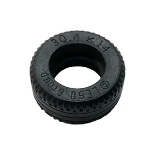 Tire 30.4 x 14 Solid, Part# 58090 Part LEGO® Black Very Good 