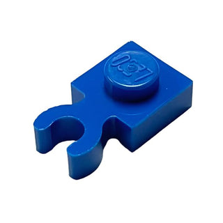 Plate, Modified 1x1 with Open O Clip Thick (Vertical Clip), Part# 4085d Part LEGO® Blue  