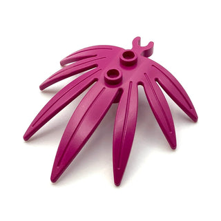 Plant Leaves 6x5 Swordleaf w/ Open Clip, Part# 42949 Part LEGO® Magenta 1 Part 