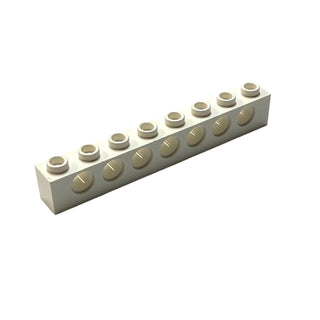 Technic, Brick 1x8 with Holes, Part# 3702 Part LEGO® White  