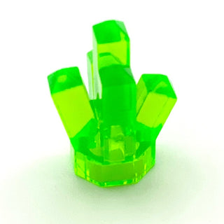 Rock 1x1 Crystal 5 Point Part# 52 Part LEGO® Trans-Bright Green  