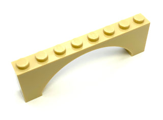 Arch 1x8x2 Raised, Part# 16577 Part LEGO® Tan  