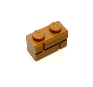 Brick, Modified 1x2 with Masonry Profile, Part# 98283 Part LEGO® Dark Orange  