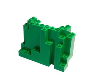 Rock Panel 4 x 10 x 6 Rectangular (BURP) PART # 6082 Part LEGO® Green  