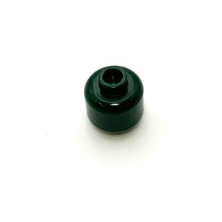 Minifigure, Head (Plain) - Hollow Stud, Part# 3626c Part LEGO® Dark Green  