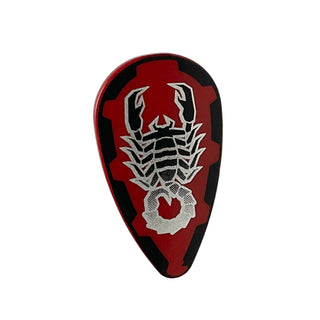 Minifigure Shield Oval with Black and Silver Vladek Scorpion Pattern, Part# 2586px16 Part LEGO®