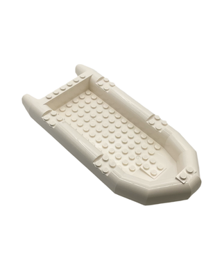 Boat, Rubber Raft, Large, Part# 62812 Part LEGO® White