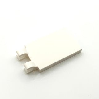 Tile Modified 2x3 with 2 Open O Clips, Part# 30350b Part LEGO® White  