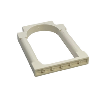 Door Frame 1x6x7 Arched with Notches and Rounded Pillars, Part# 40066 Part LEGO® White Very Good