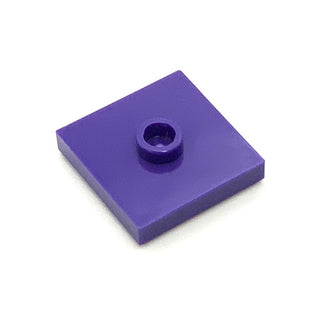 Plate, Modified 2x2 with Groove and 1 Stud in Center (Jumper), Part# 87580 Part LEGO® Dark Purple  