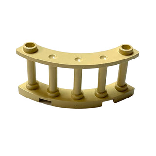 Fence 4x4x2 Quarter Round Spindled with 2 Studs, Part# 30056 Part LEGO® Tan  