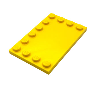 Tile, Modified 4x6 with Studs on Edges, Part# 6180 Part LEGO® Yellow