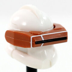 Detail White Print Dark Orange Macrobinoculars- CAC Custom Headgear Accessory Clone Army Customs   