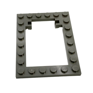 Plate, Modified 6x8 Trap Door Frame Horizontal, Part# 30041 Part LEGO® Dark Gray