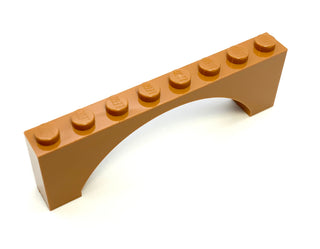 Arch 1x8x2 Raised, Part# 16577 Part LEGO® Medium Nougat  