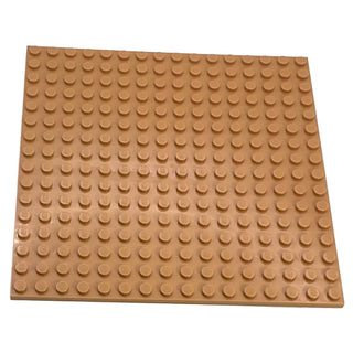 16x16 LEGO® Plate, Part# 91405 Part LEGO® Medium Nougat  