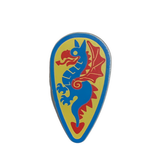 Shield Oval with Blue and Red Dragon on Yellow Background Pattern, 2586p4c Part LEGO®