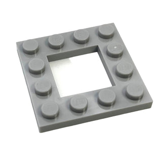 Plate, Modified 4x4 with 2x2 Open Center, Part# 64799 Part LEGO® Light Bluish Gray