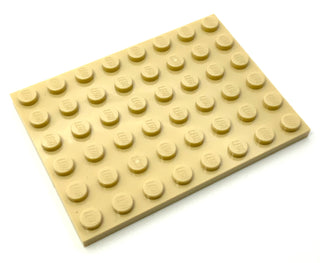 Plate 6x8, Part# 3036 Part LEGO® Tan 1 Part 