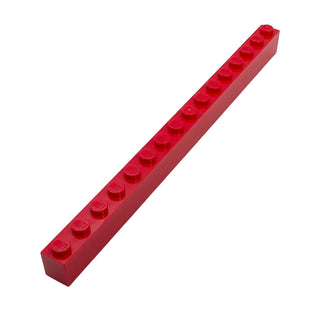 Brick 1x16, Part# 2465 Part LEGO® Red