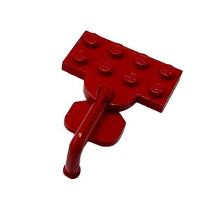 Plate Modified 2x4 with Train Coupler Open with Hook, Part# 737bc01 Part LEGO® Very Good - Red  